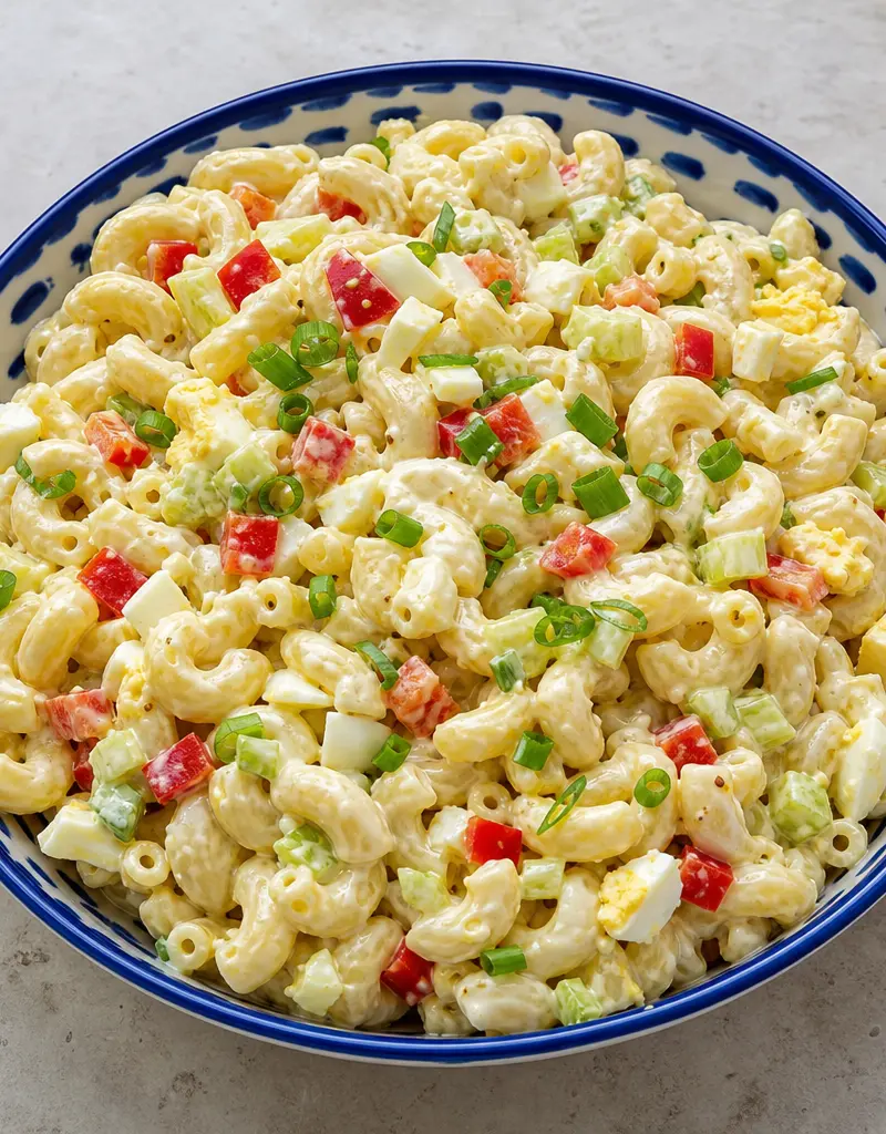 Classic Macaroni Salad prepared dish