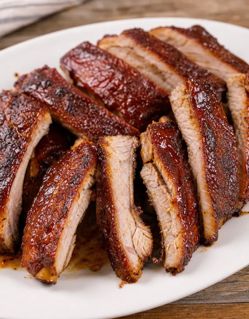 Oven-baked Barbecue Pork Ribs prepared dish