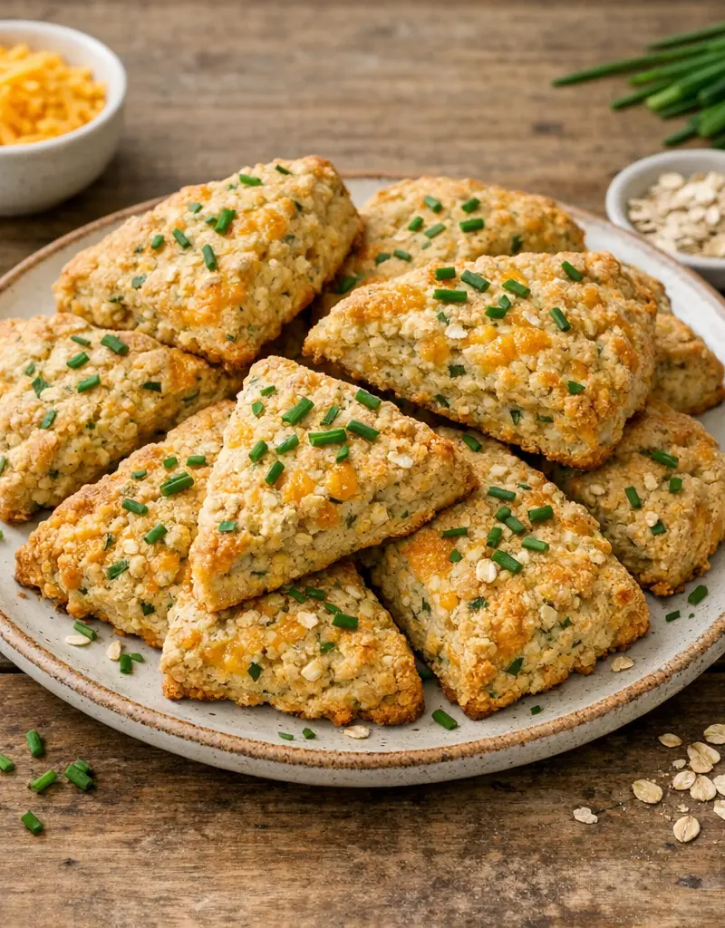 Savory Oat Scones With Cheese And Herbs prepared dish