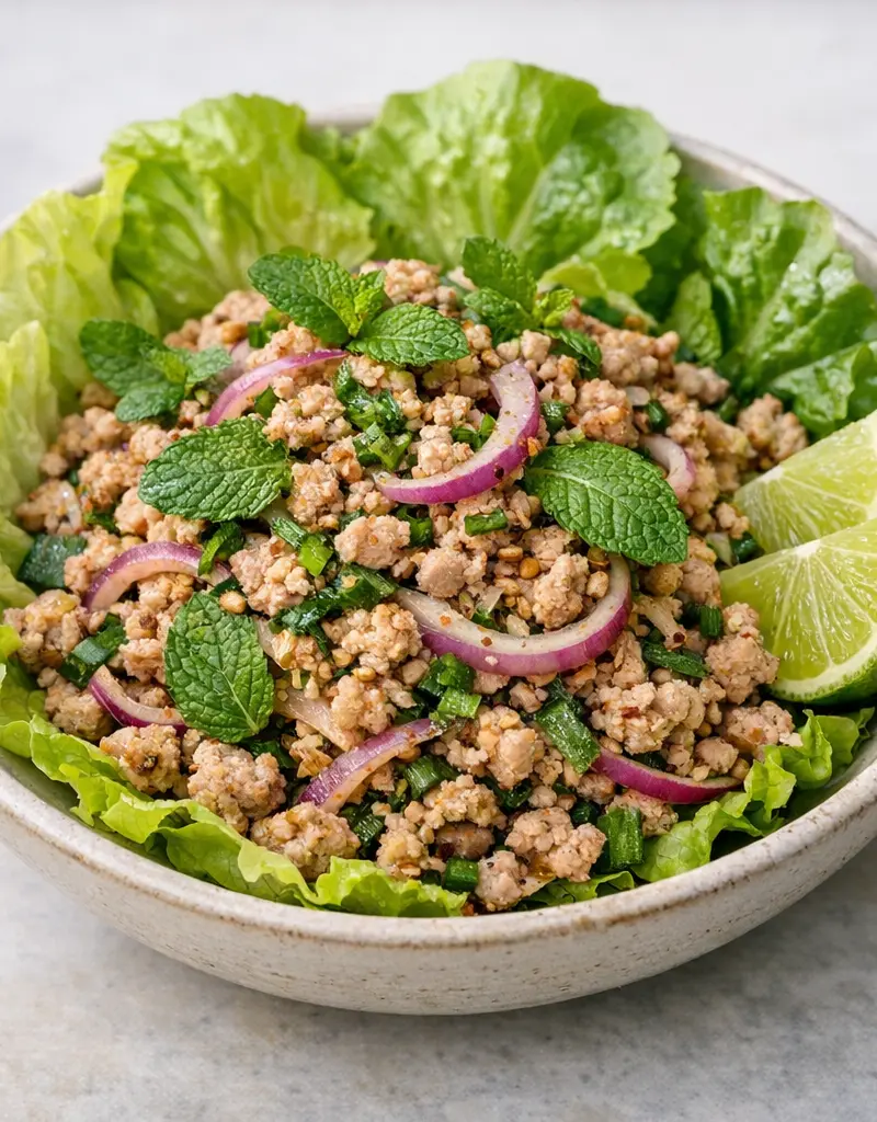 Thai Minced Meat Salad prepared dish