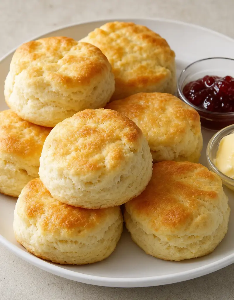 Fluffy Buttermilk Biscuits prepared dish