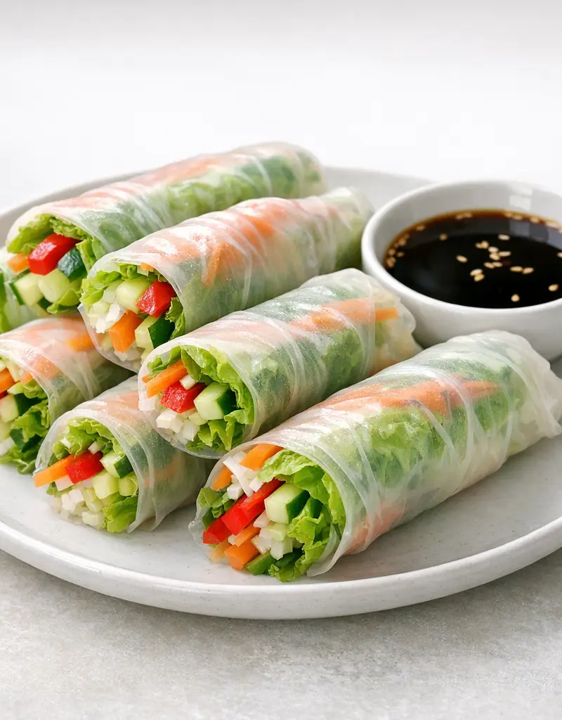 Vegetable Spring Rolls prepared dish