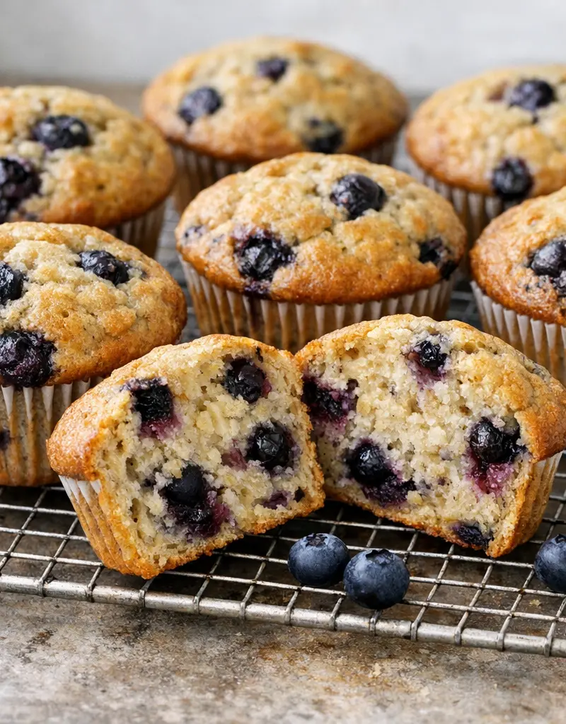 Banana Blueberry Muffins prepared dish