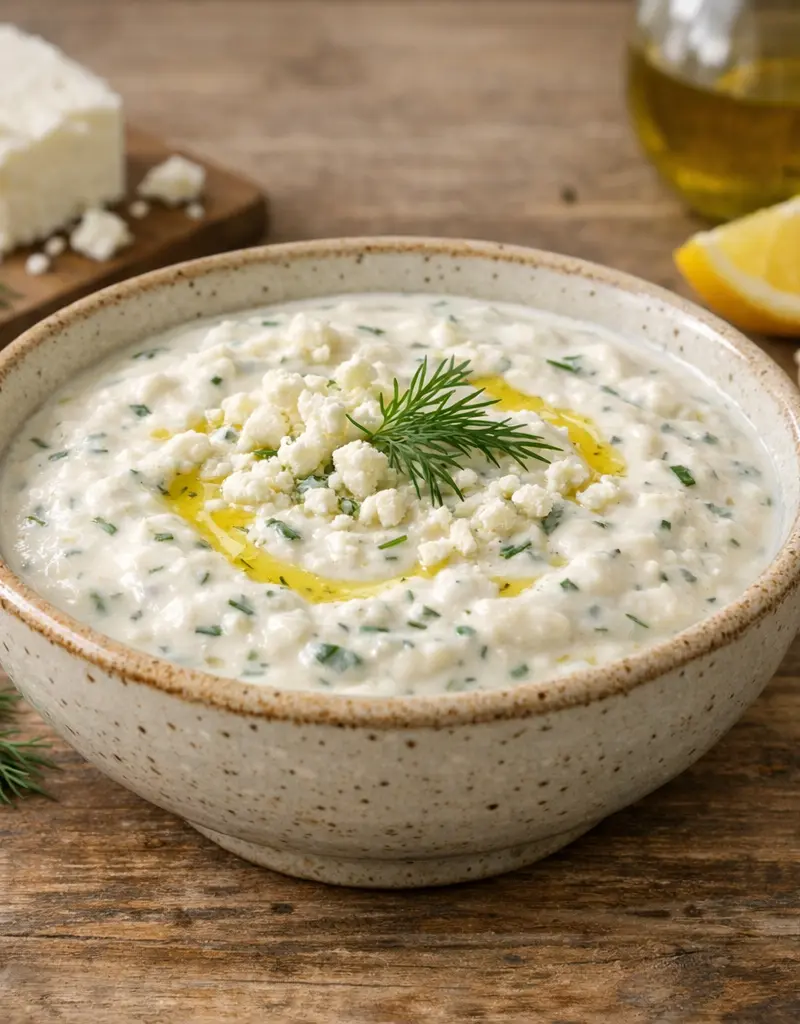 Creamy Feta Dressing prepared dish