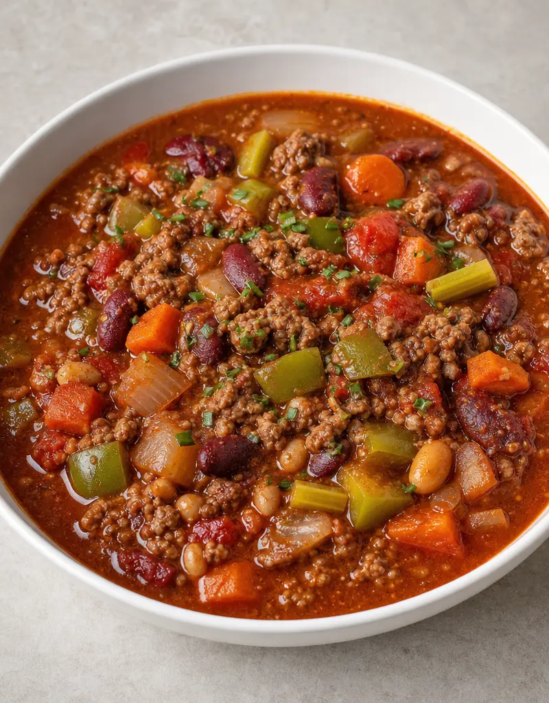 Hearty Idaho Chili Stew prepared dish