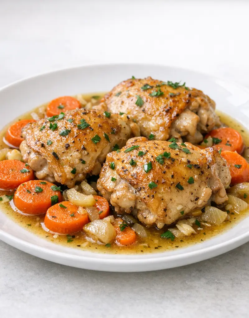 French Country Chicken With Herbs prepared dish