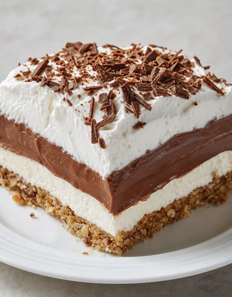 Layered Chocolate Pudding Cream Cheese Dessert