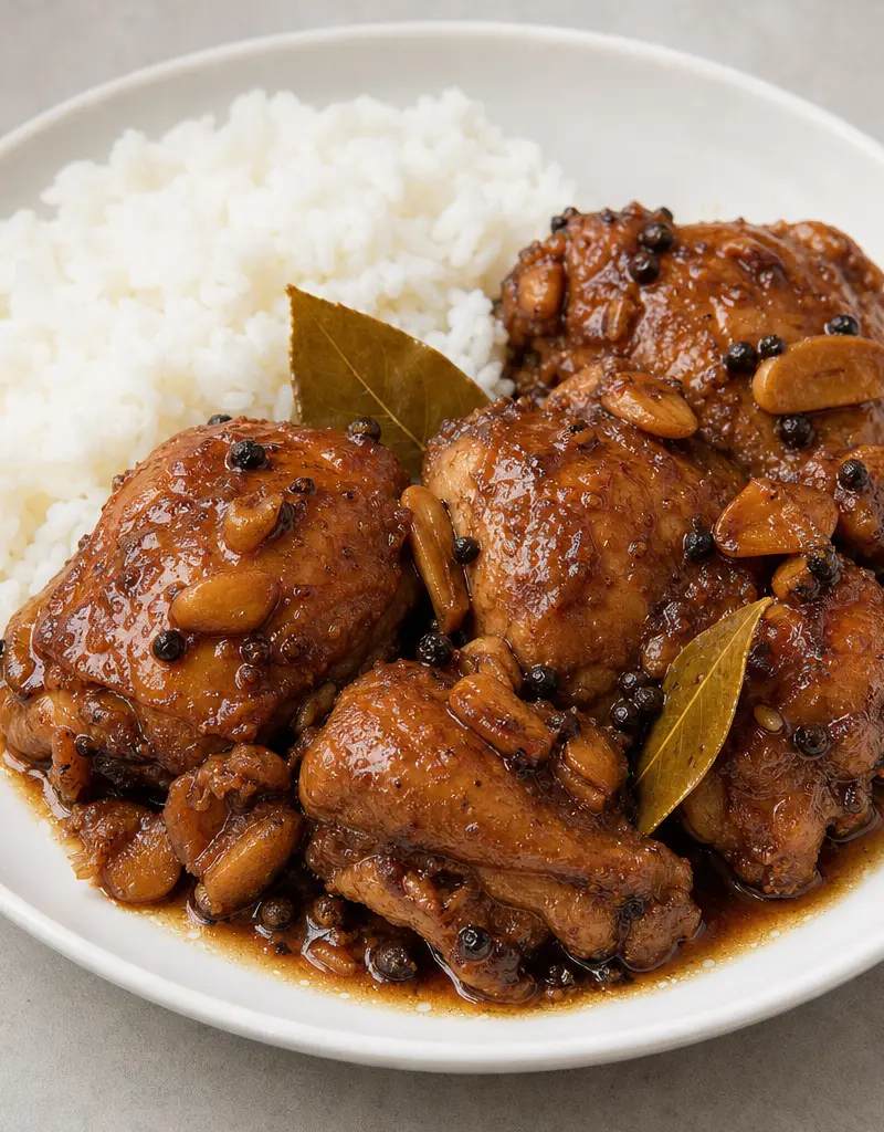 Filipino Chicken Adobo prepared dish