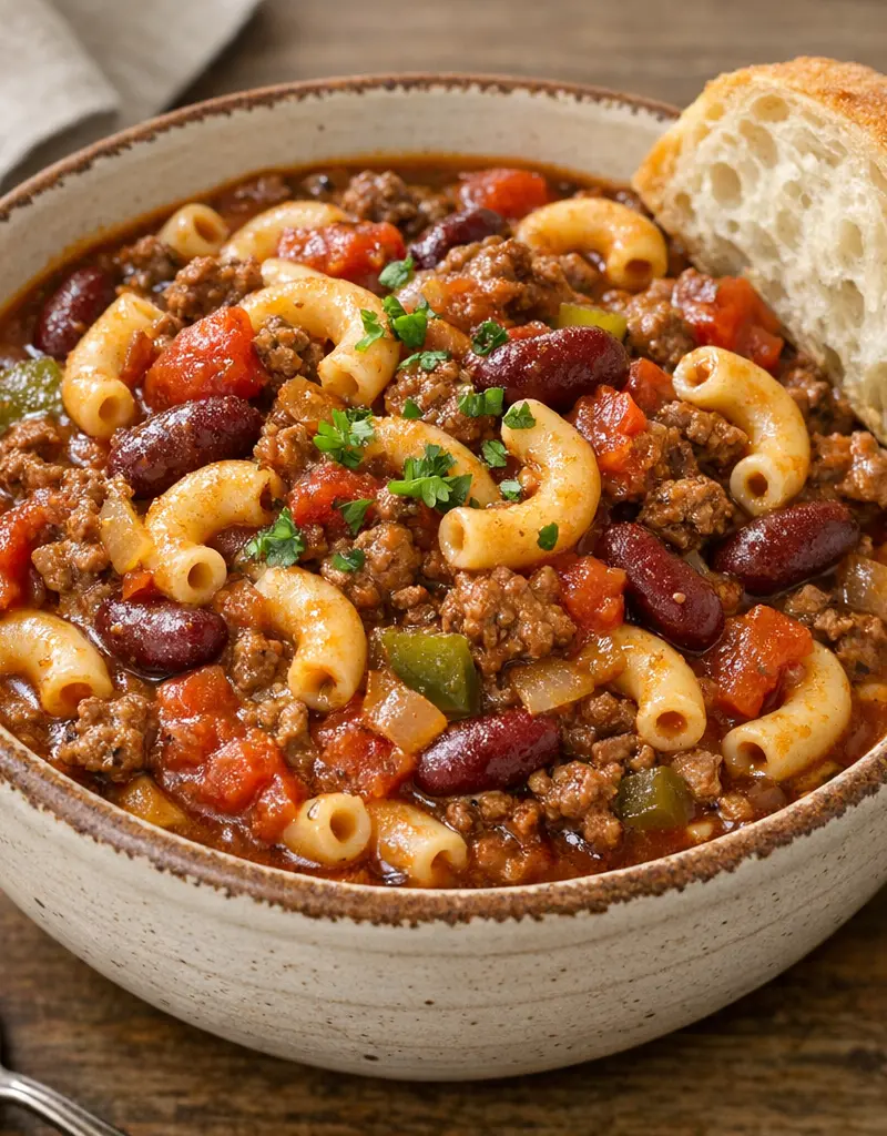 Chili With Noodles prepared dish