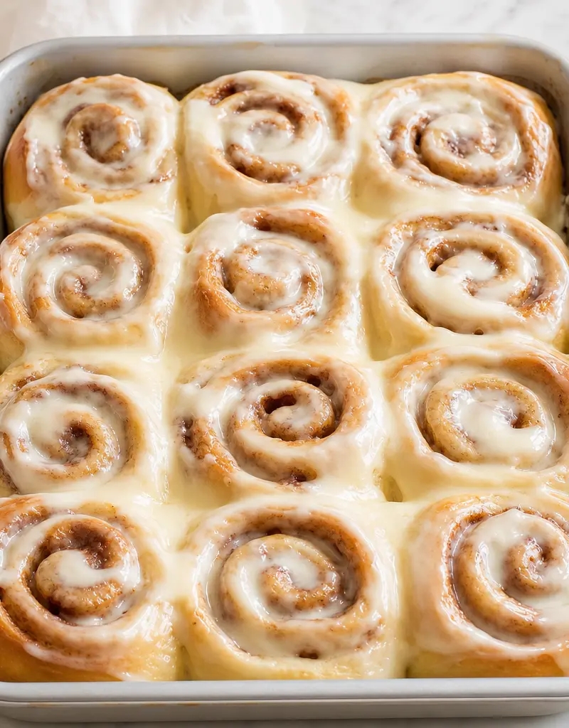 Cream Cheese Glazed Cinnamon Rolls