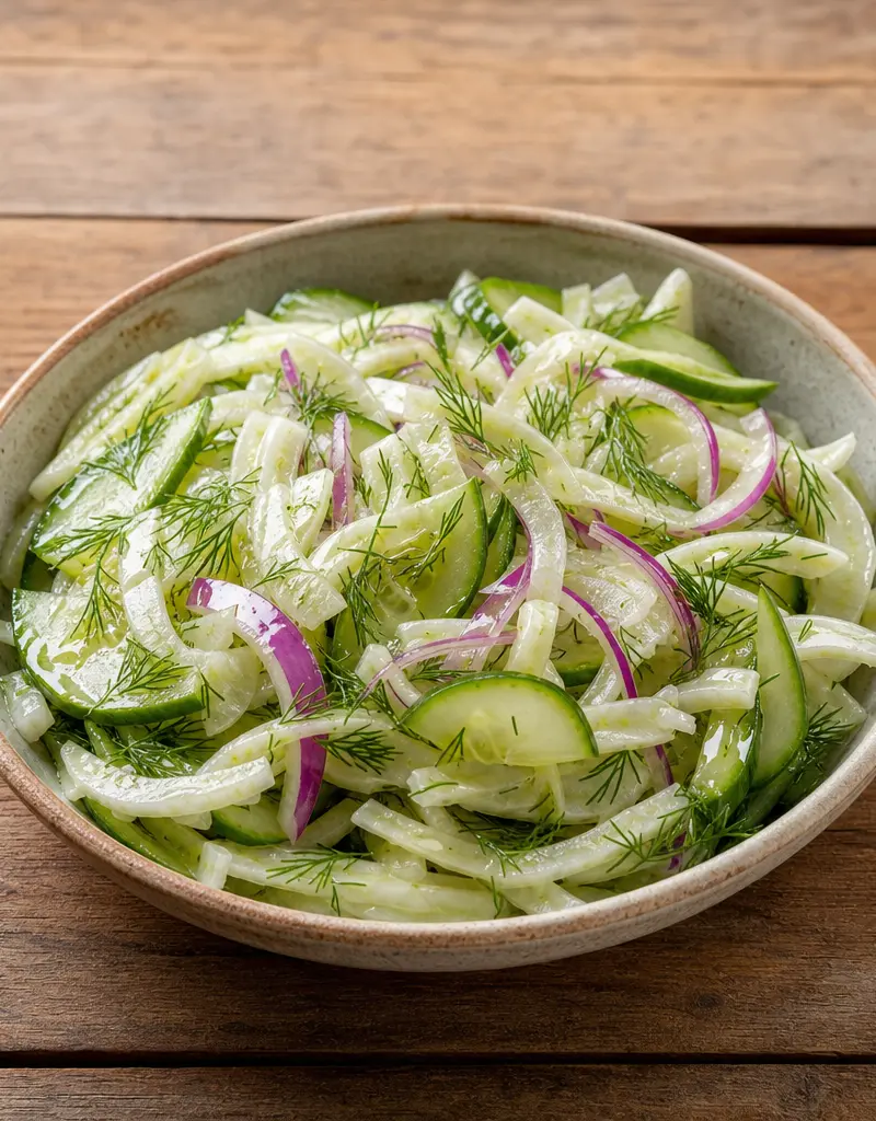 Fennel and Cucumber Relish prepared dish