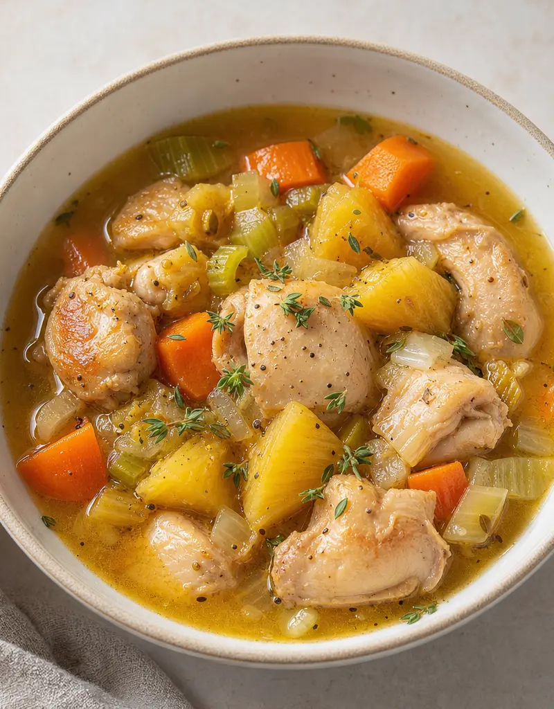 Fruited Chicken Stew prepared dish