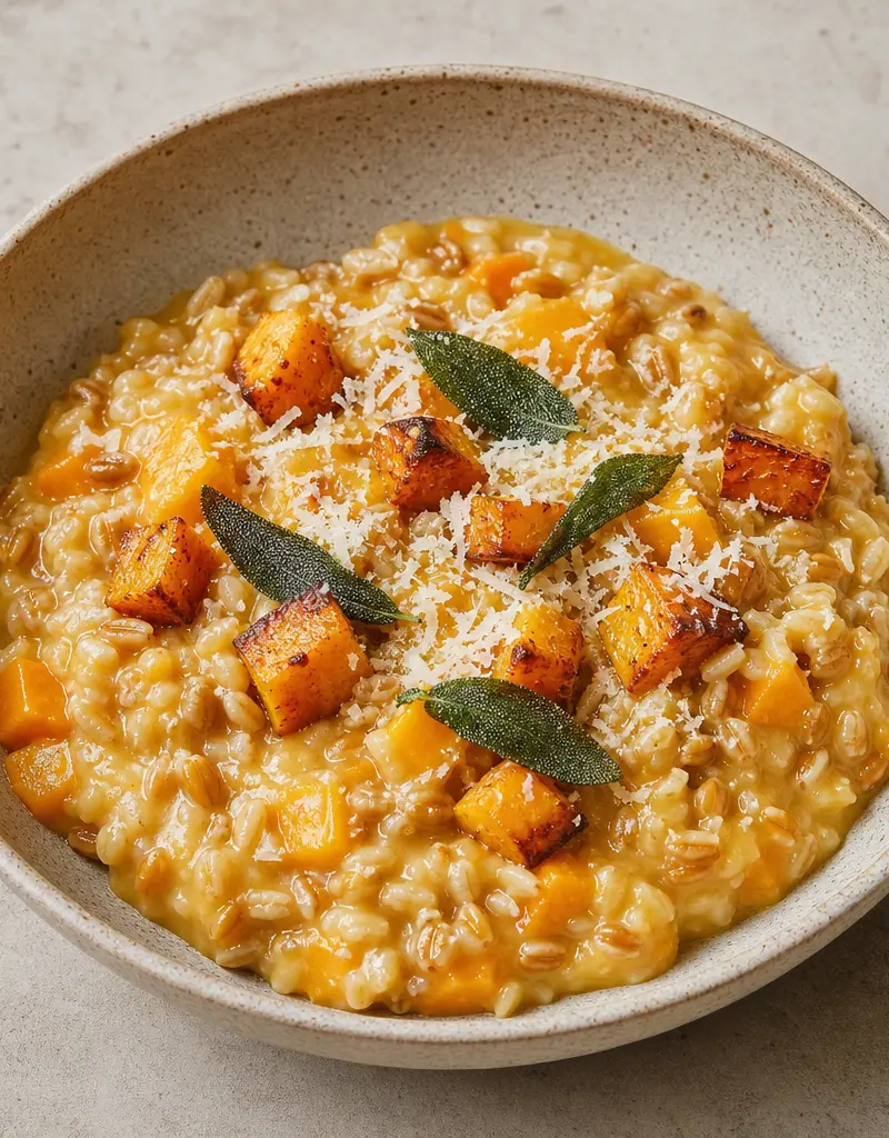 Butternut Squash Farro Risotto prepared dish