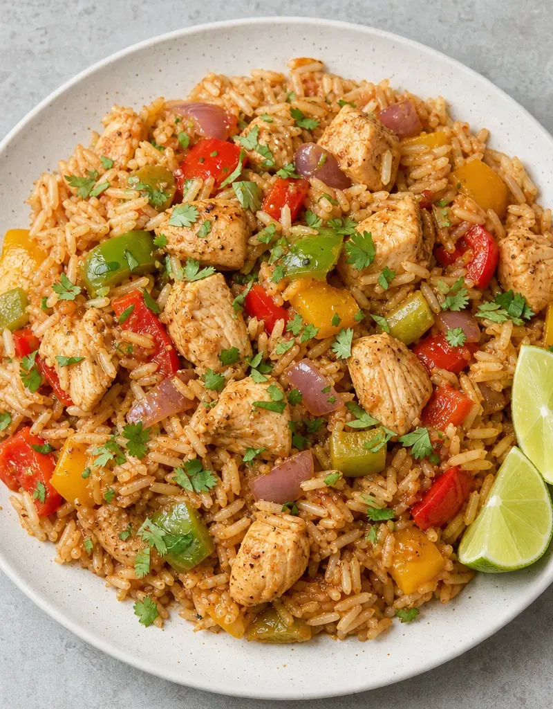Fiesta Chicken and Rice prepared dish