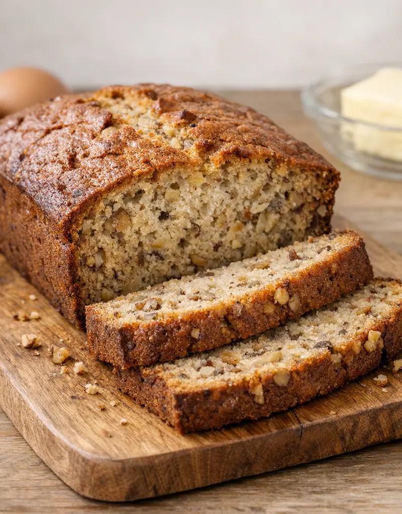 Banana Nut Bread prepared dish