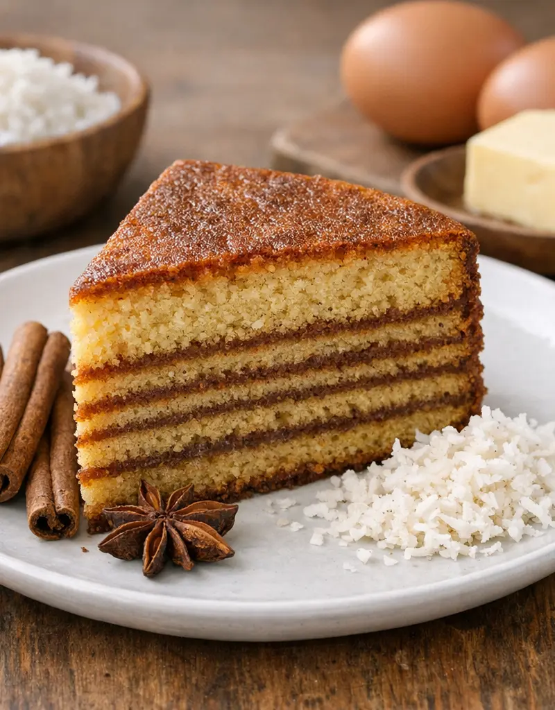 Indonesian Spice Cake Spekkuk Bumbu prepared dish