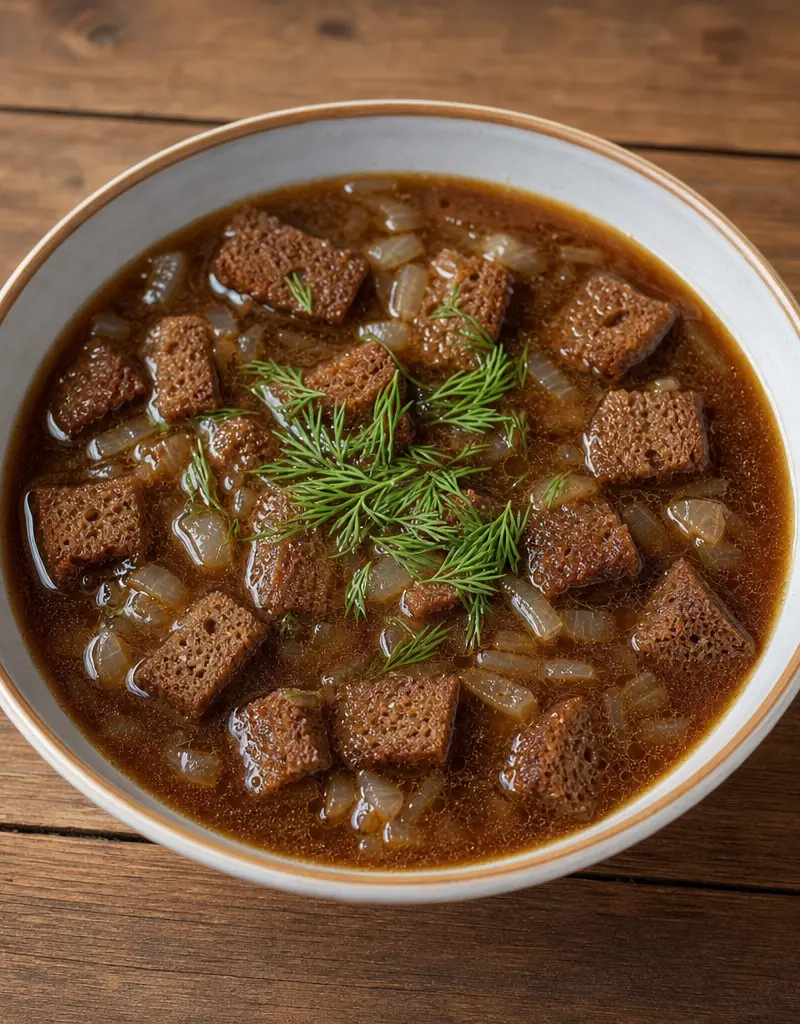 Finnish Beer Soup with Rye Bread