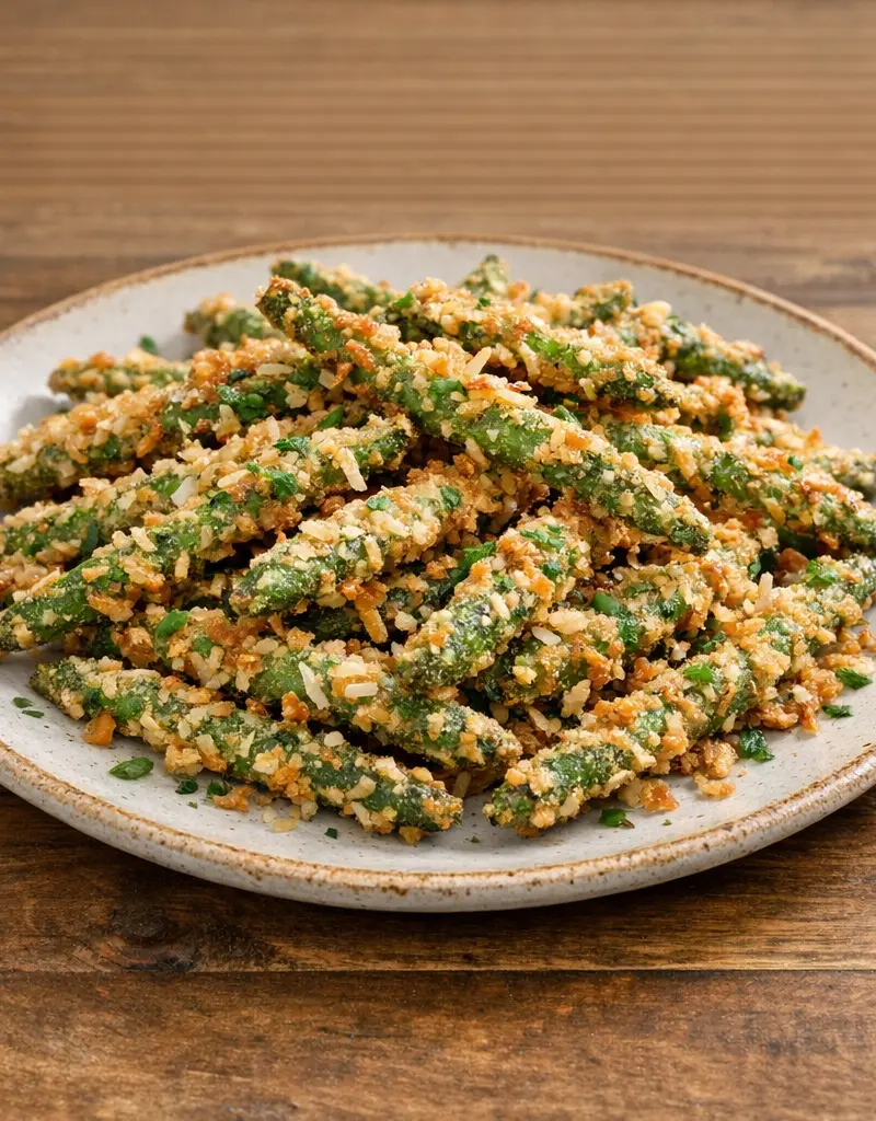 Crispy Fried Green Beans With Coconut prepared dish