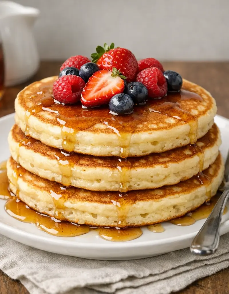 Classic Buttermilk Pancakes prepared dish