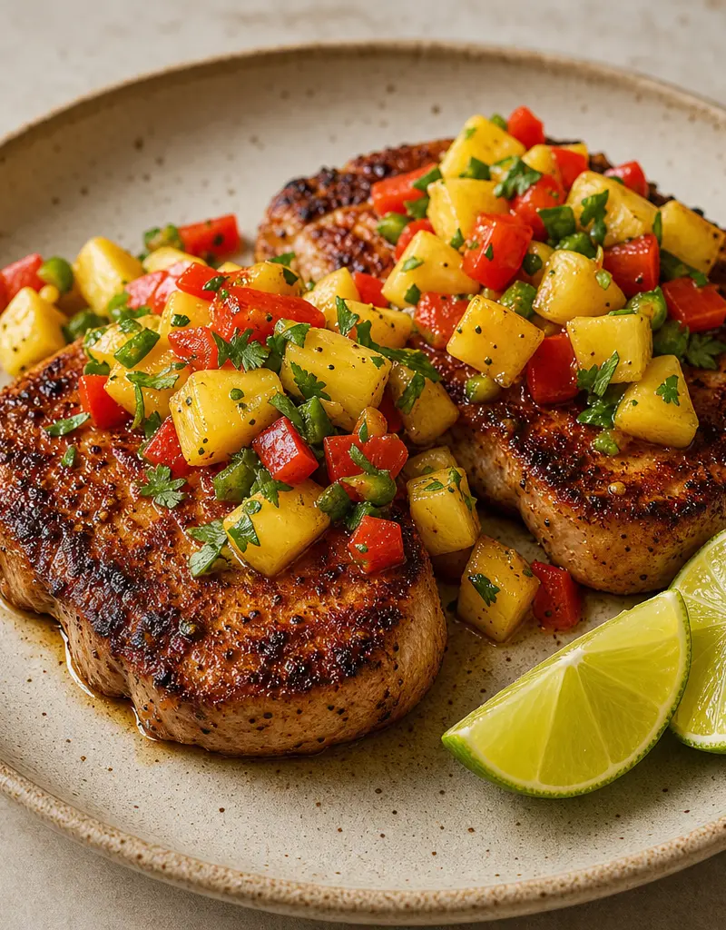 Tex-mex Pork Chops with Pineapple Salsa