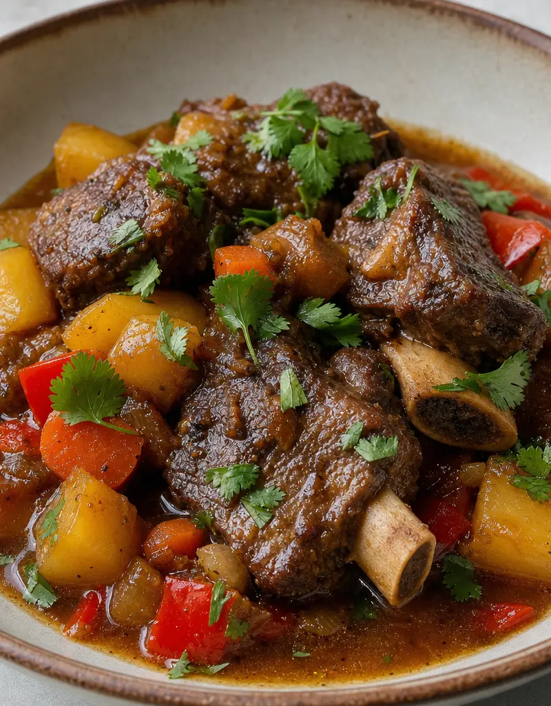 Caribbean Braised Short Ribs with Pineapple and Allspice