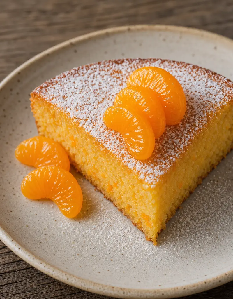 Flourless Mandarin Orange Cake prepared dish