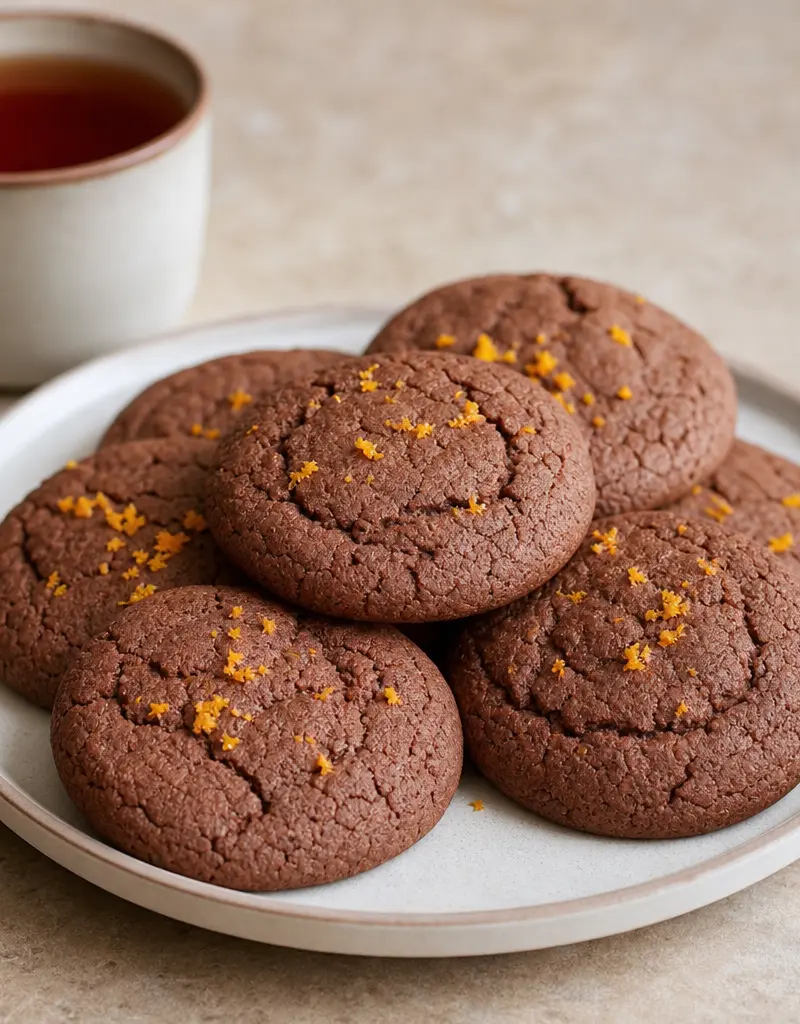 Chocolate Orange Cookies prepared dish