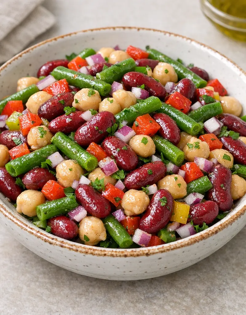 Three Bean Salad prepared dish