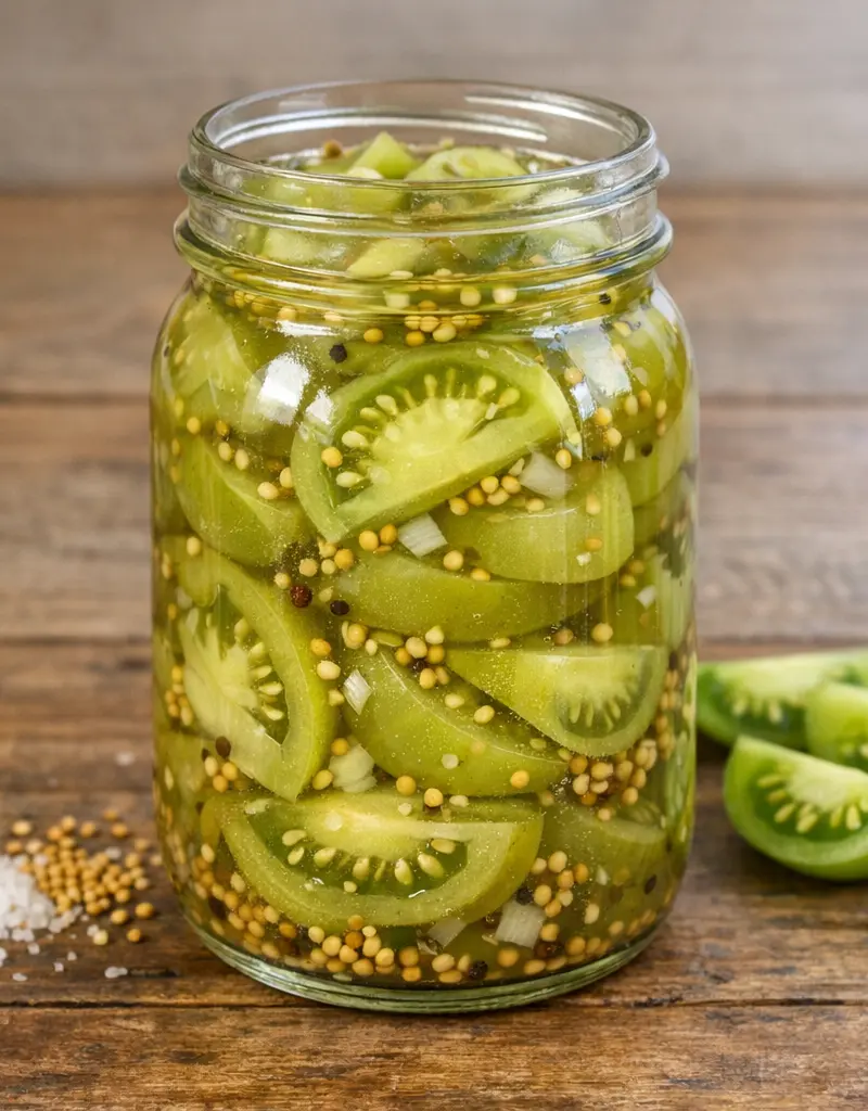 Green Tomato Pickles prepared dish