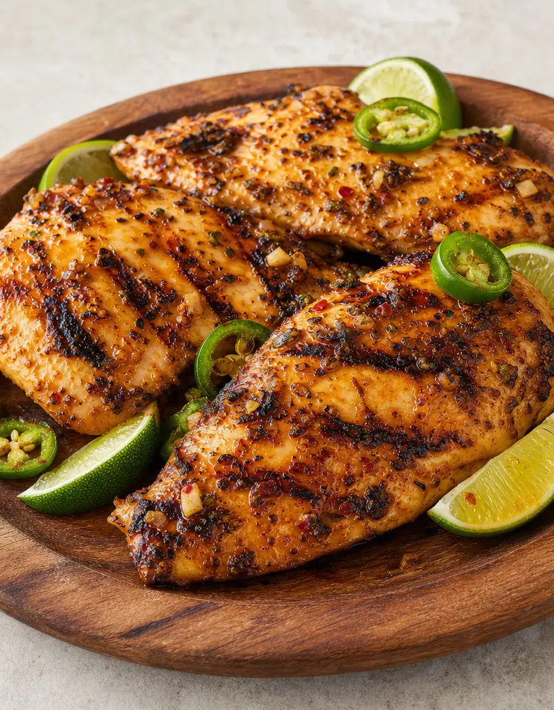 Spicy Grilled Chicken with Citrus Marinade prepared dish