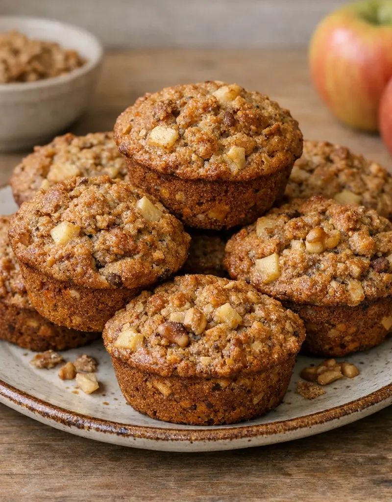 Apple Bran Muffins prepared dish