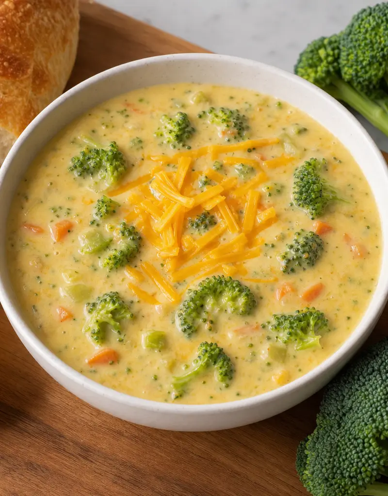 Broccoli Cheddar Chowder prepared dish