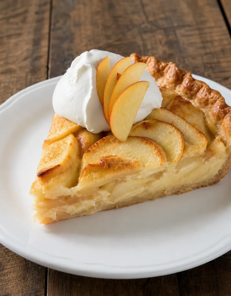 French Apple Cream Pie prepared dish