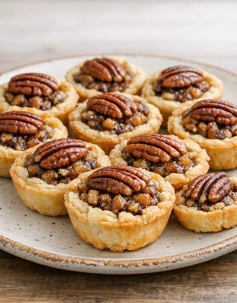 Pecan Toffee Tassies prepared dish