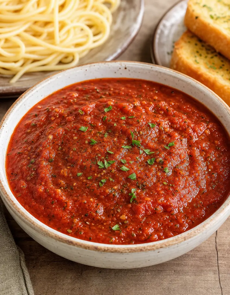 Classic Italian Marinara Sauce prepared dish