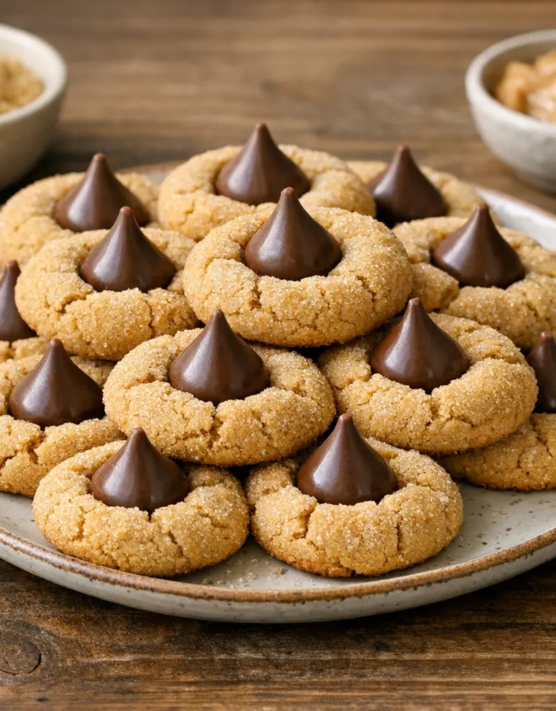 Peanut Butter Blossom Cookies prepared dish