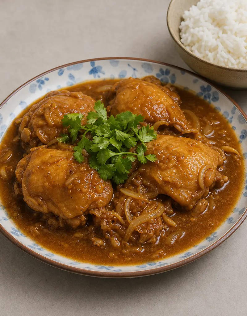 Peranakan Chicken in Tamarind Sauce prepared dish