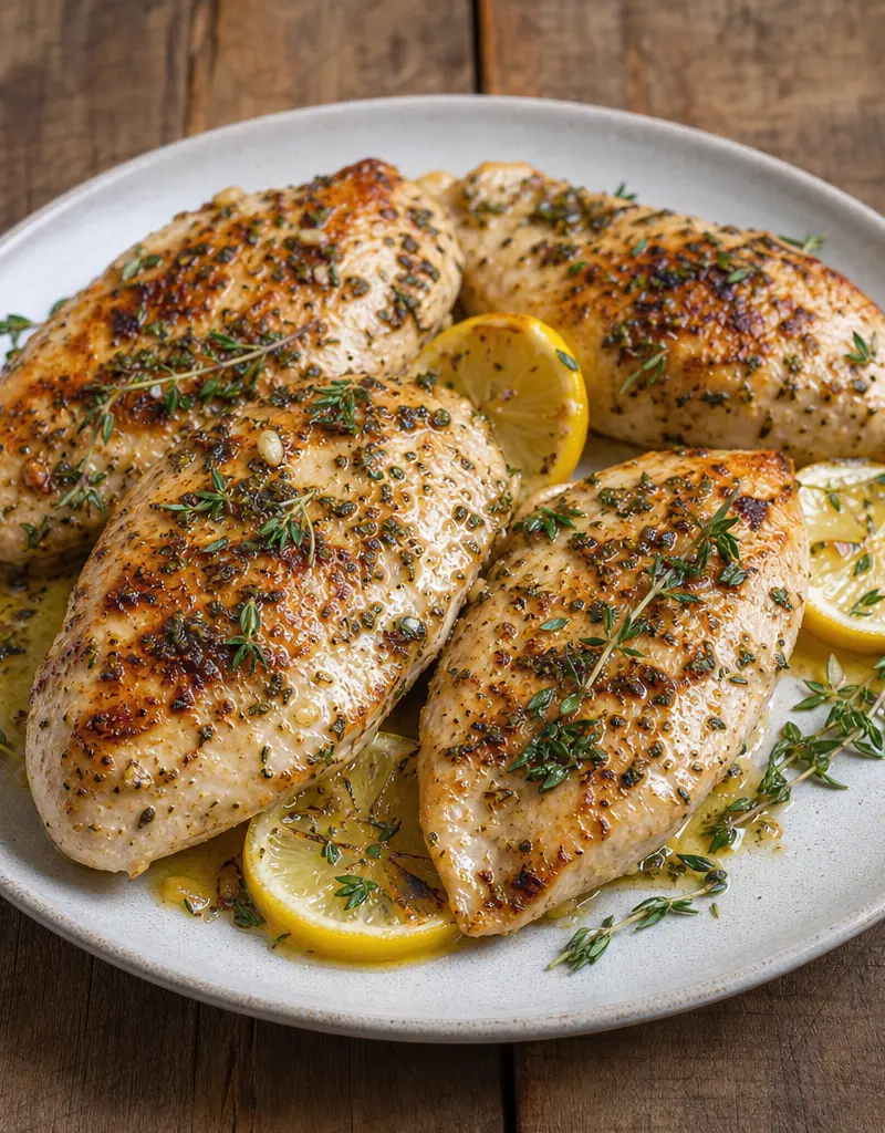 Lemon Thyme Chicken prepared dish