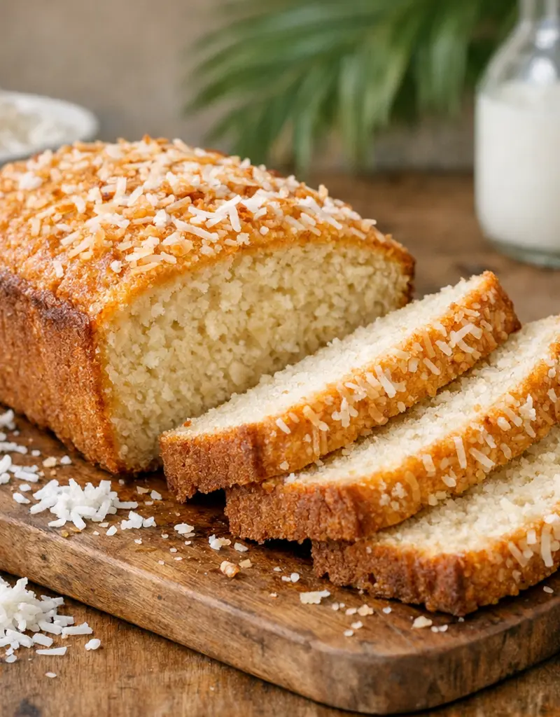 Caribbean Coconut Bread prepared dish