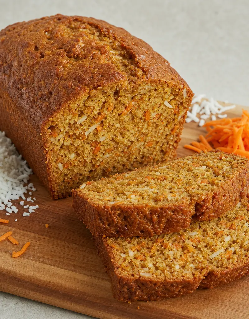 Carrot Coconut Bread prepared dish