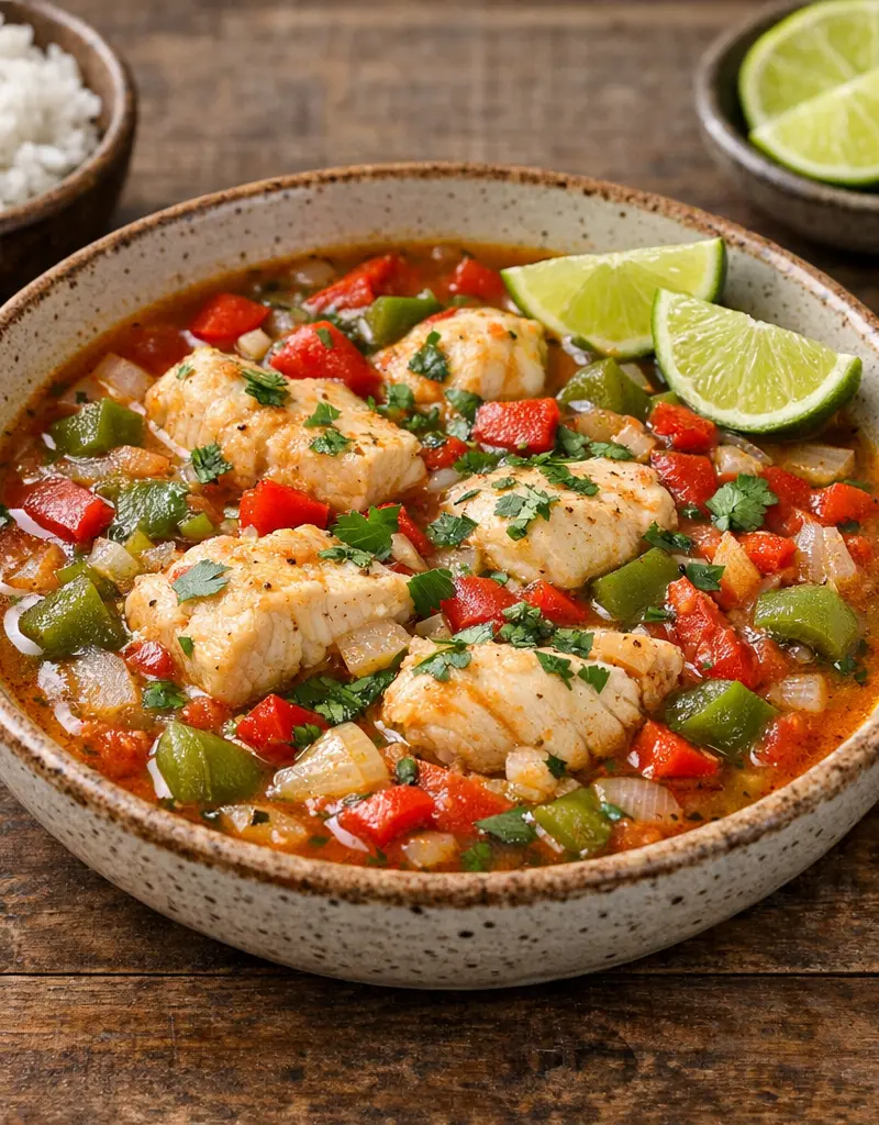 Cancun Fish Stew prepared dish