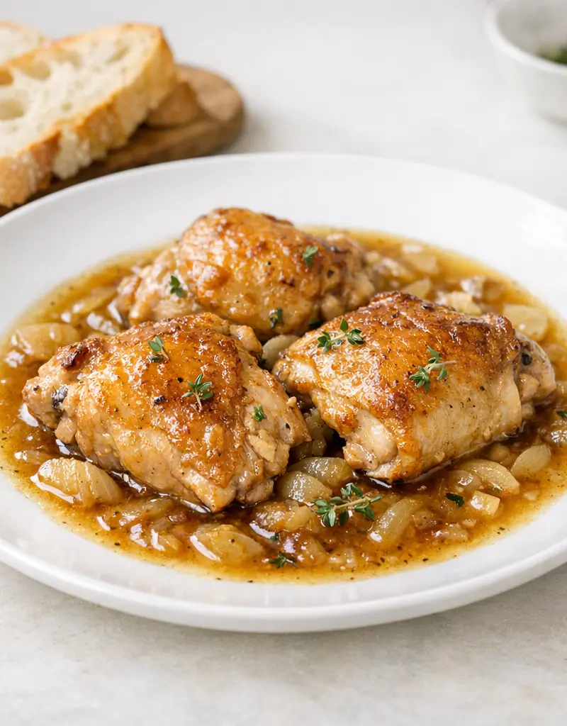 French Chicken In Vinegar Sauce prepared dish