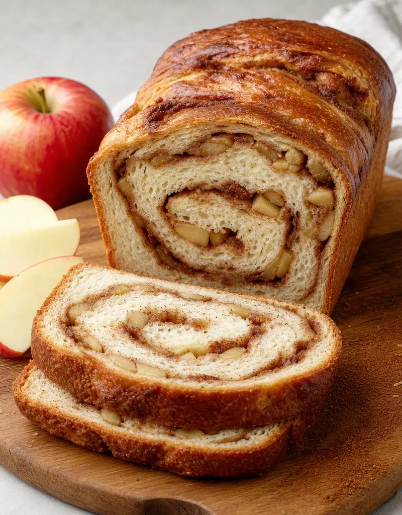 Cinnamon Apple Swirl Bread prepared dish