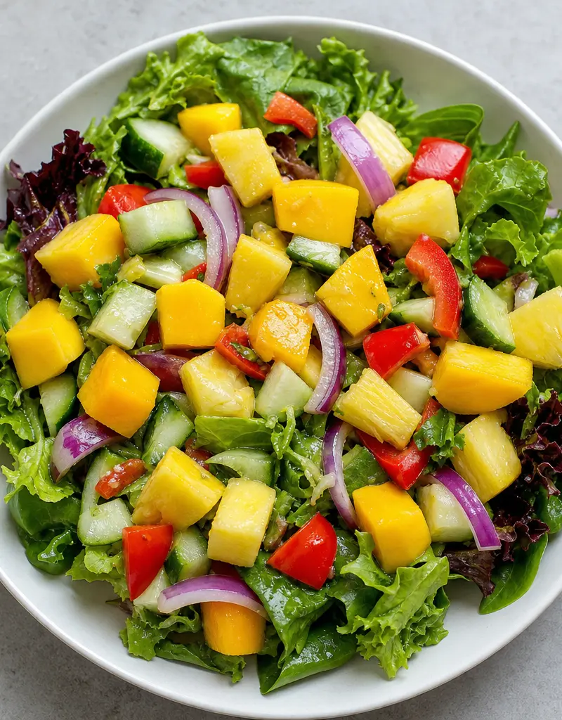 Exotic Tropical Salad prepared dish