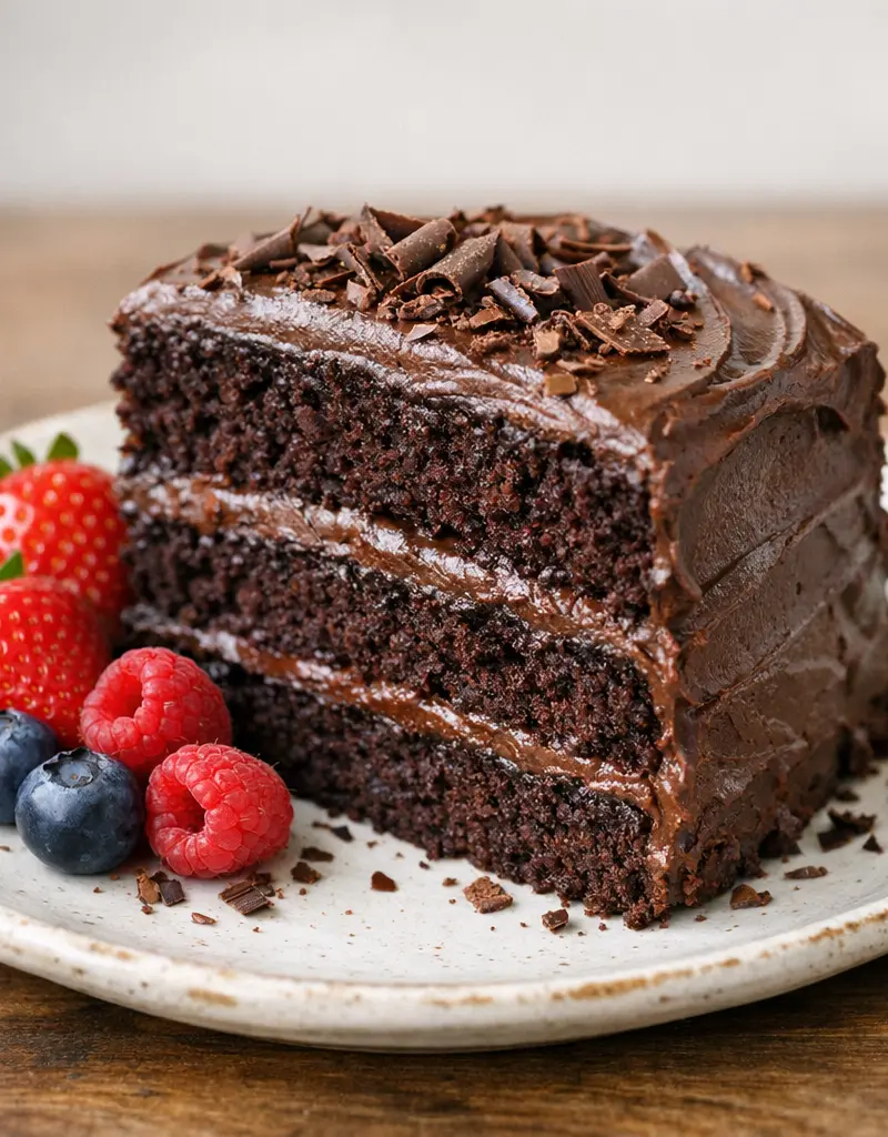 Moist Chocolate Cake prepared dish