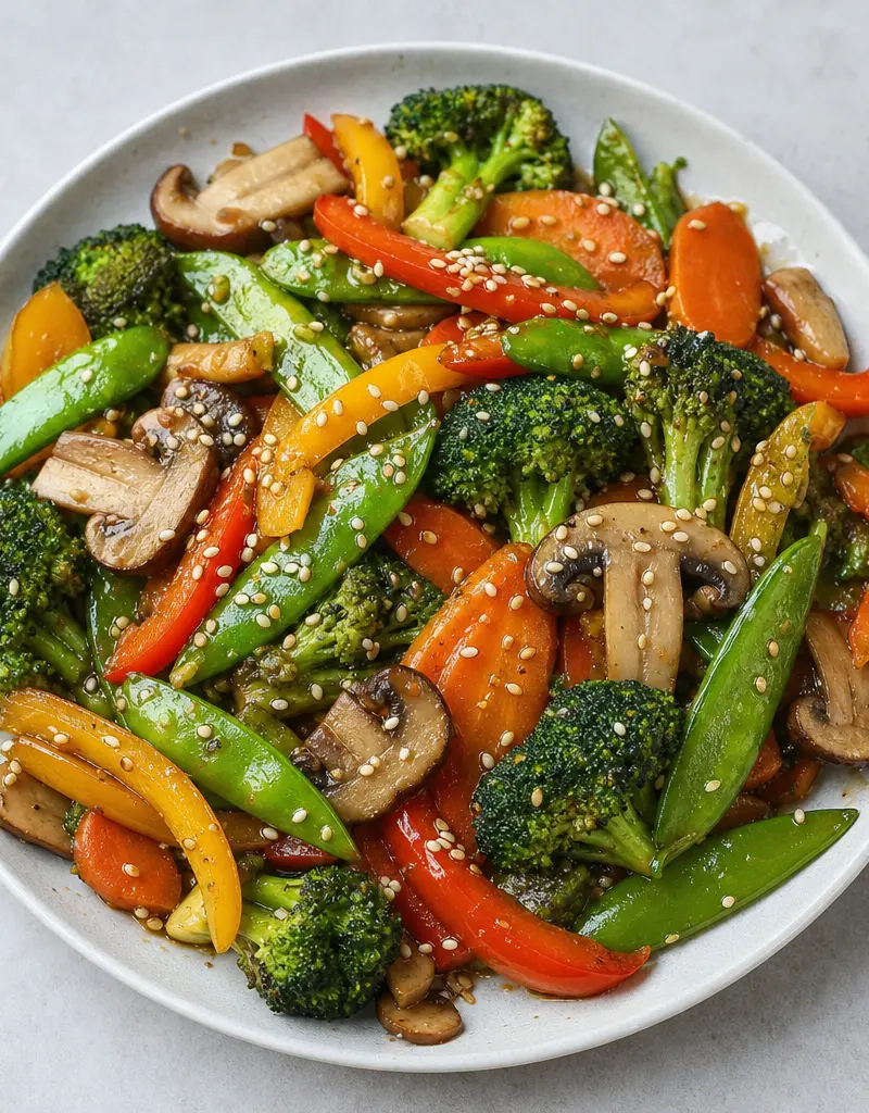 Five Vegetable Stir Fry prepared dish