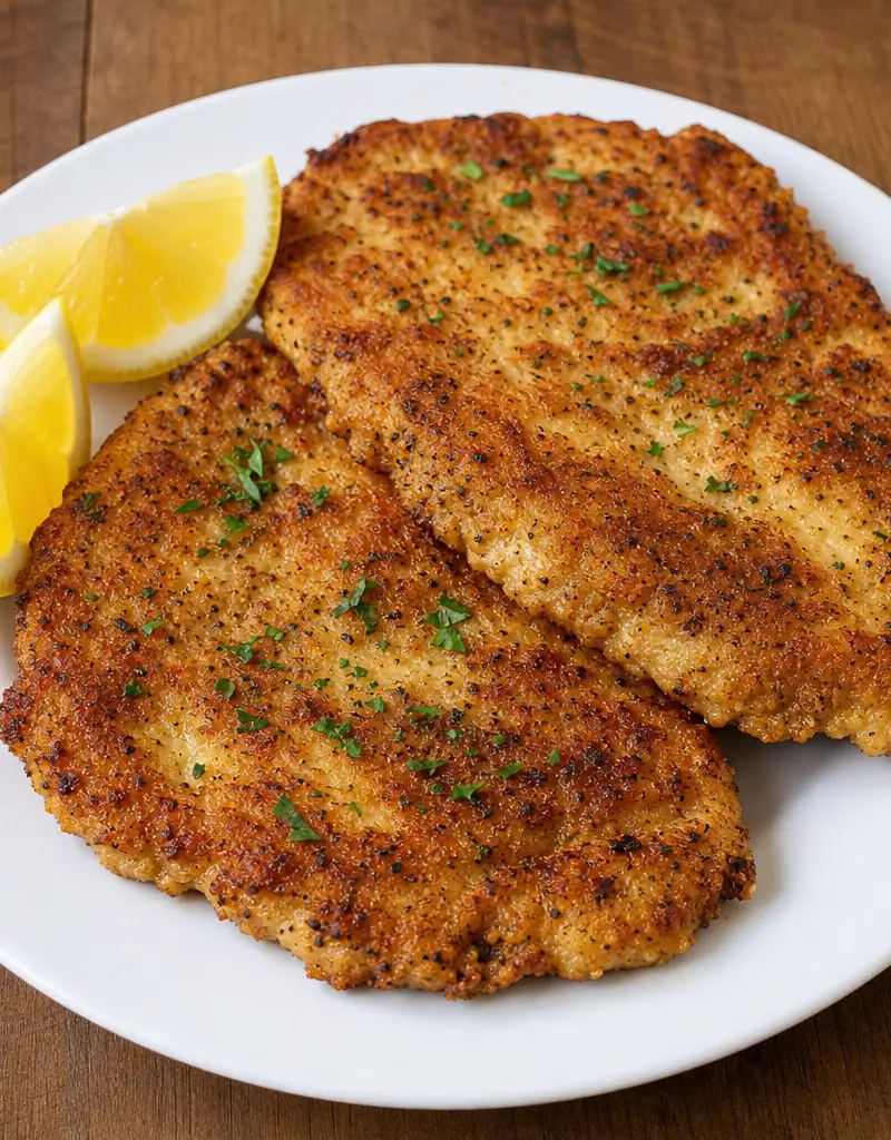 Crispy Seasoned Flour Chicken Cutlets