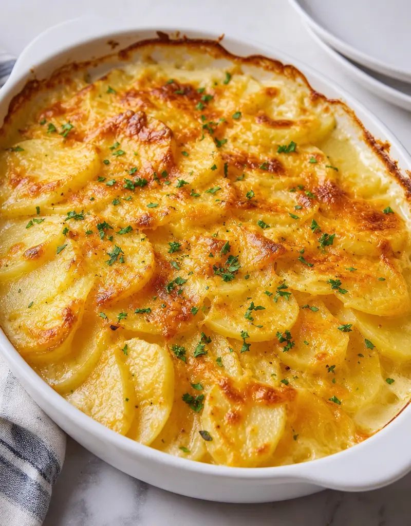 Cheddar Scalloped Potato Bake