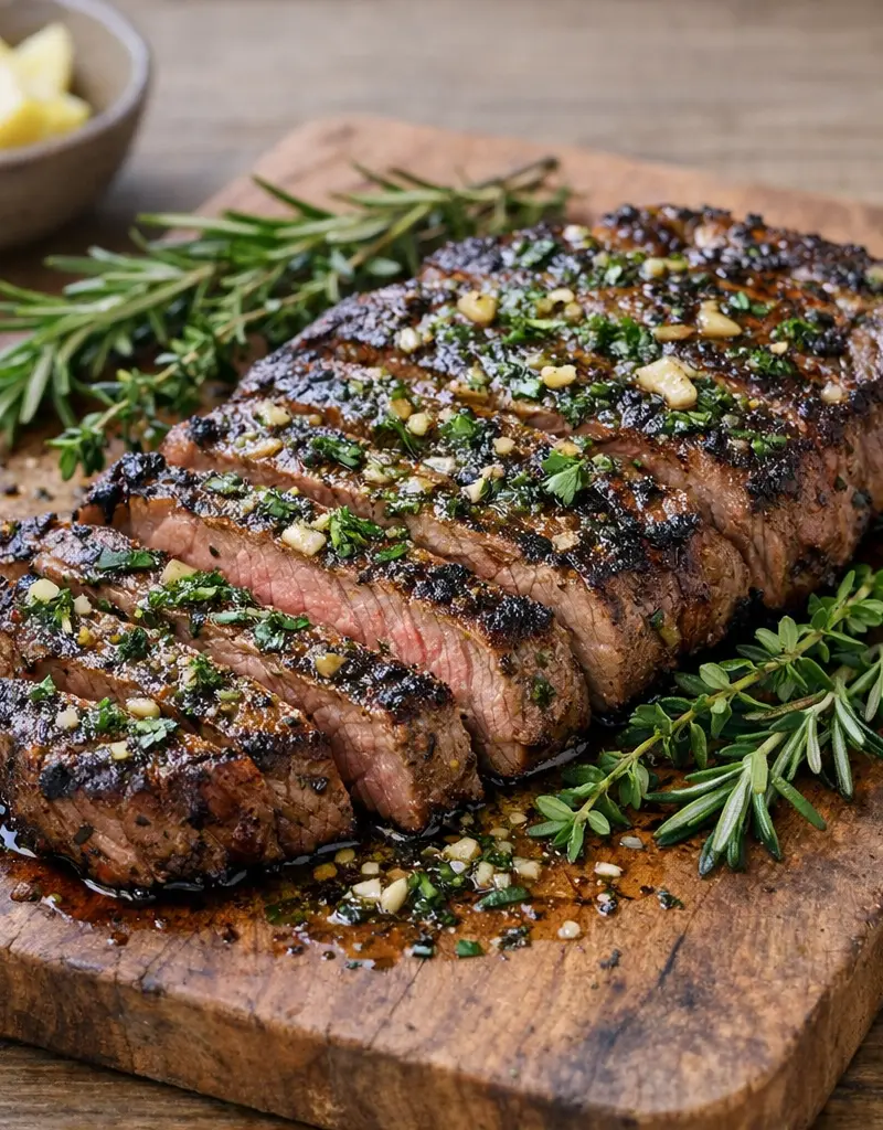 Herb Marinade For Grilled Steak prepared dish