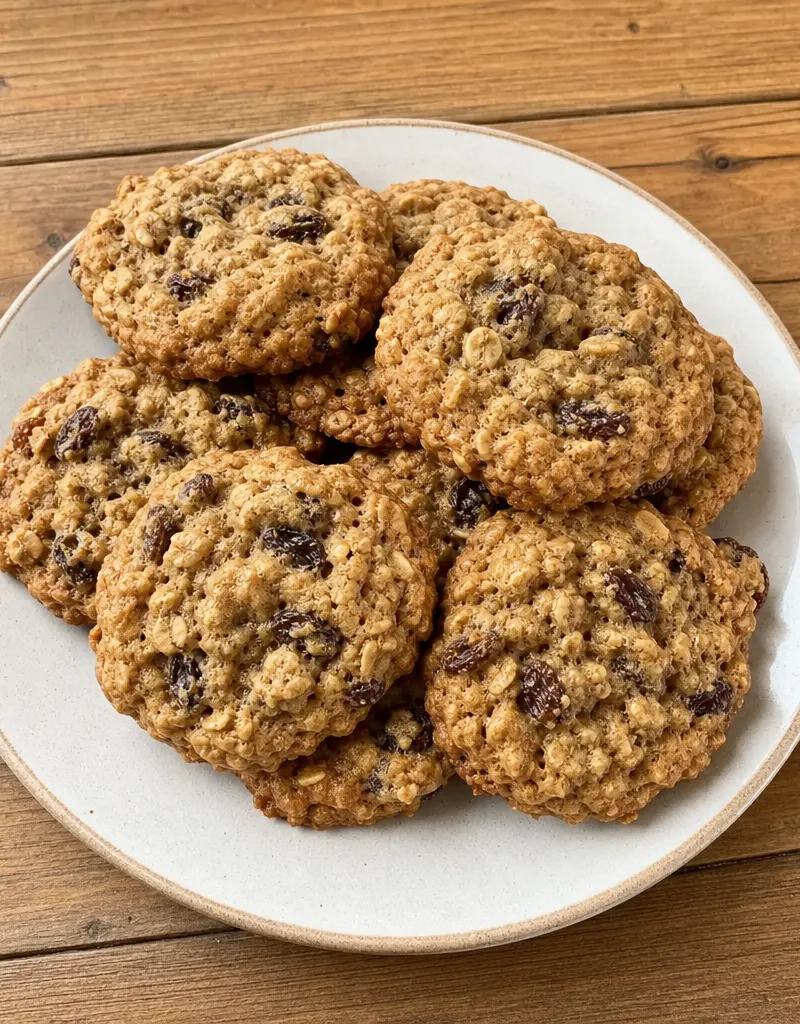Oatmeal Raisin Cookies prepared dish